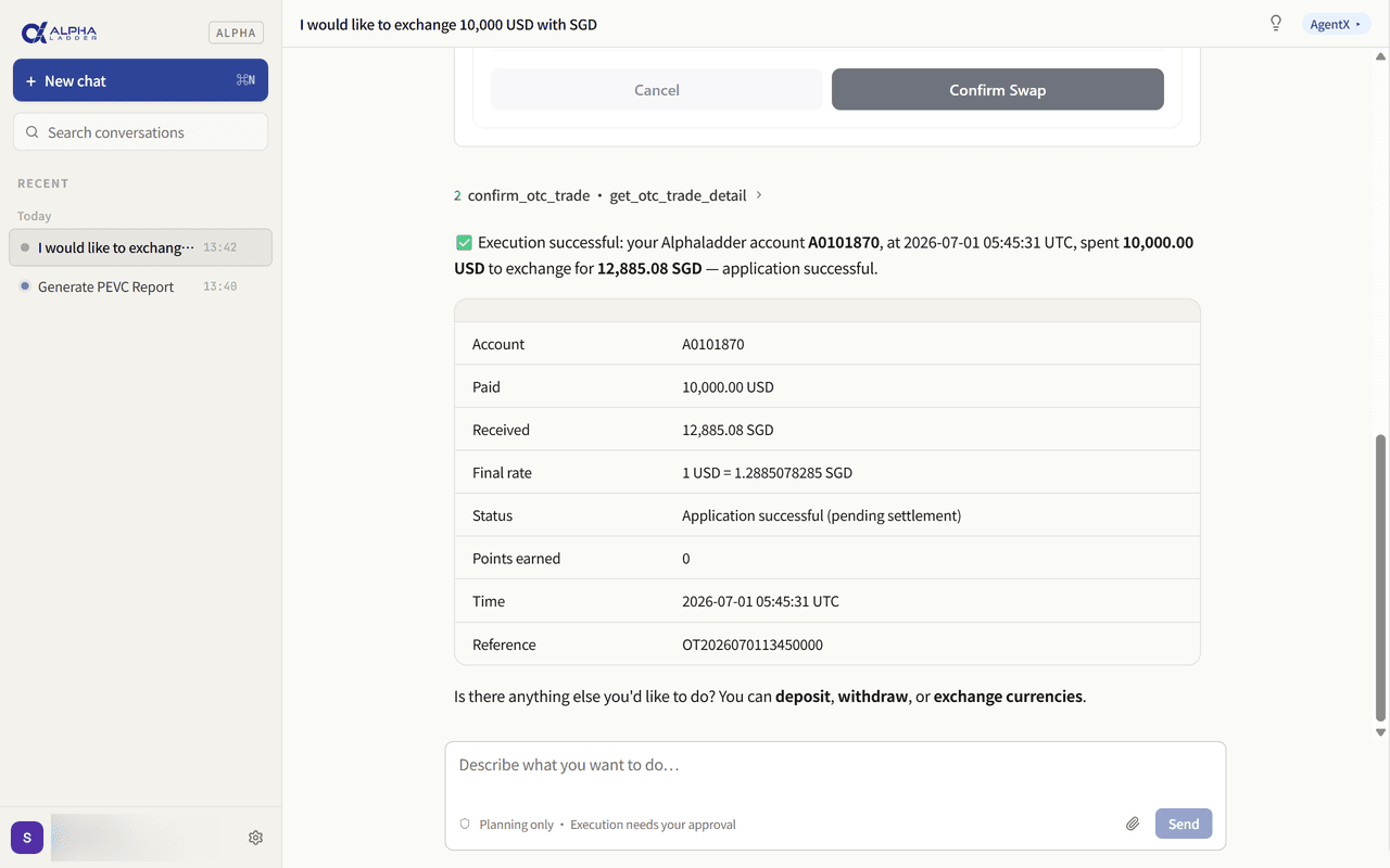 Complete an FX exchange 截图 2